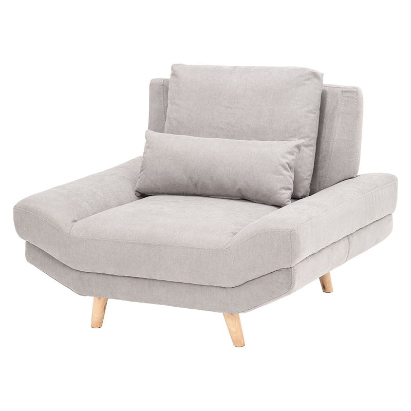 ゆったり座面のごろ寝ソファ 1人用ソファ ファブリックソファ ソファ 626656