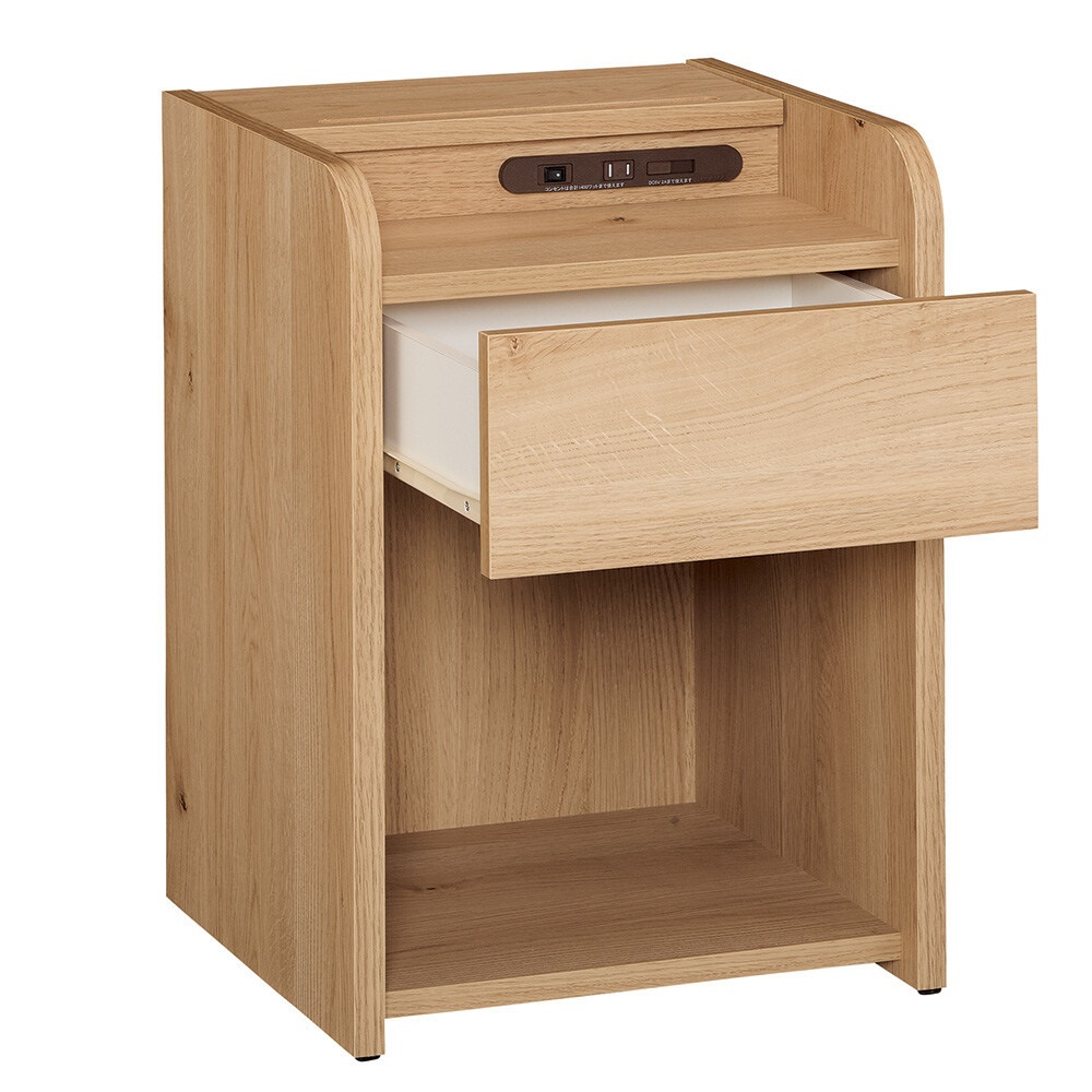 明るさ調節できる照明付きナイトテーブル 幅40cm サイドテーブル ナイトテーブル テーブル 626904