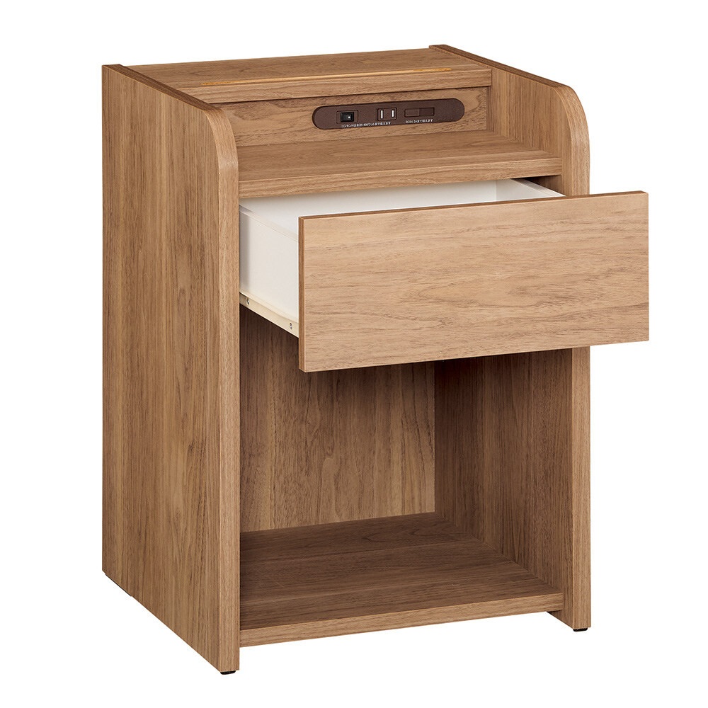 明るさ調節できる照明付きナイトテーブル 幅40cm サイドテーブル ナイトテーブル テーブル 626904