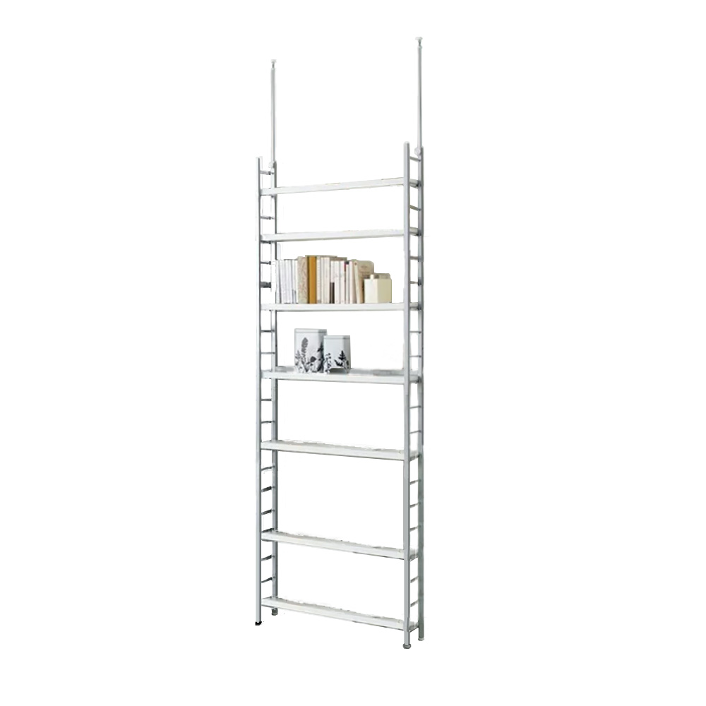 突っ張り式高さ調節シリーズ シェルフラック 幅60奥行20cm 突っ張り収納 ラック 本棚 シェルフ 627001