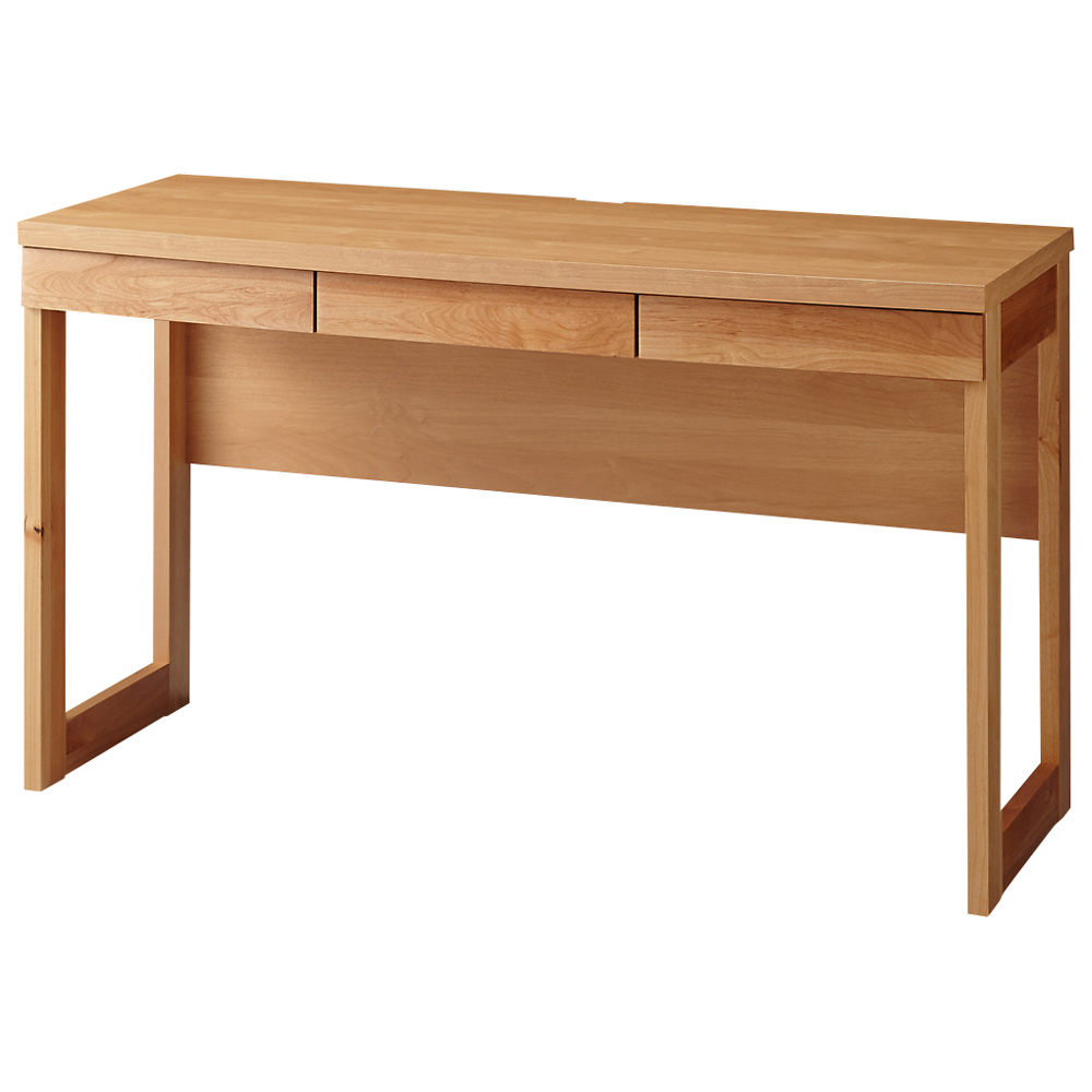 アルダー天然木 アールデザインデスクシリーズ デスク・幅120.5cm オフィス 事務 書斎机 机 627012