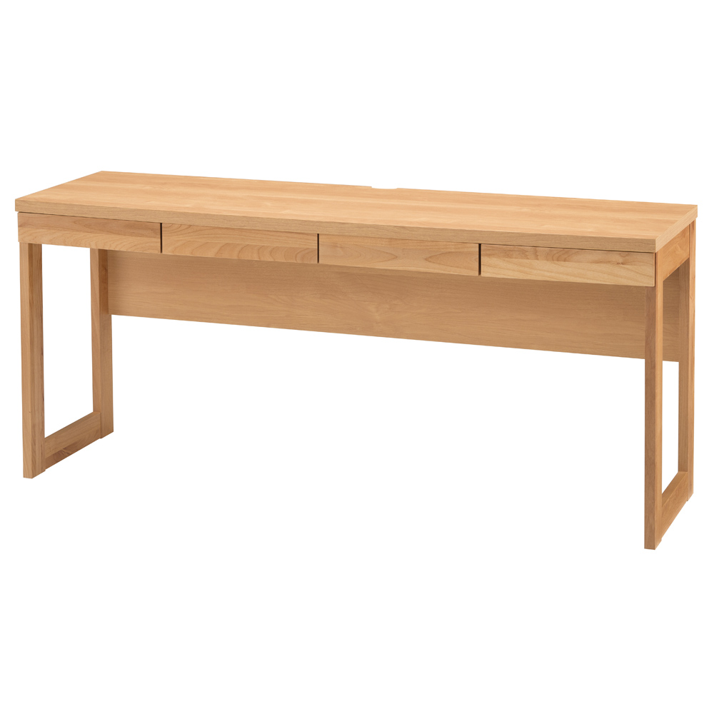 アルダー天然木 アールデザインデスクシリーズ デスク・幅160.5cm オフィス 事務 書斎机 机 627013