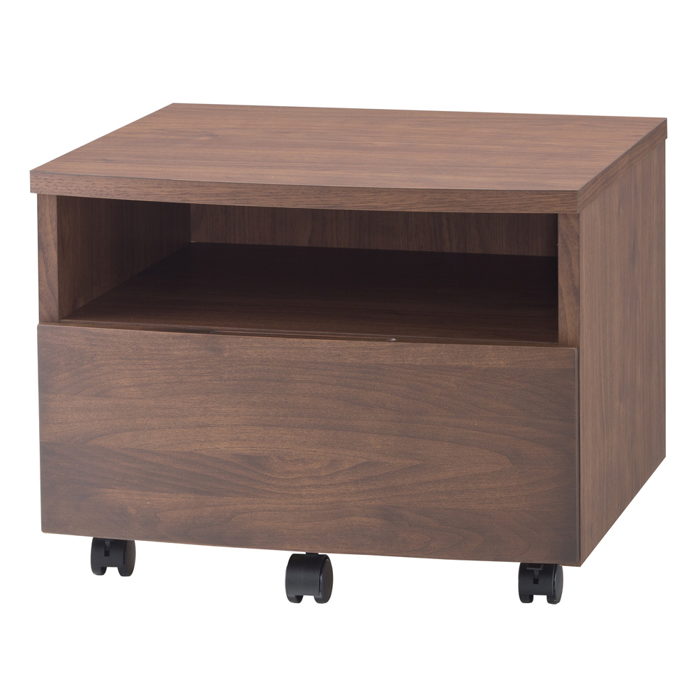 アルダー天然木 アールデザインデスクシリーズ プリンター台 台 ラック リビング収納 627017