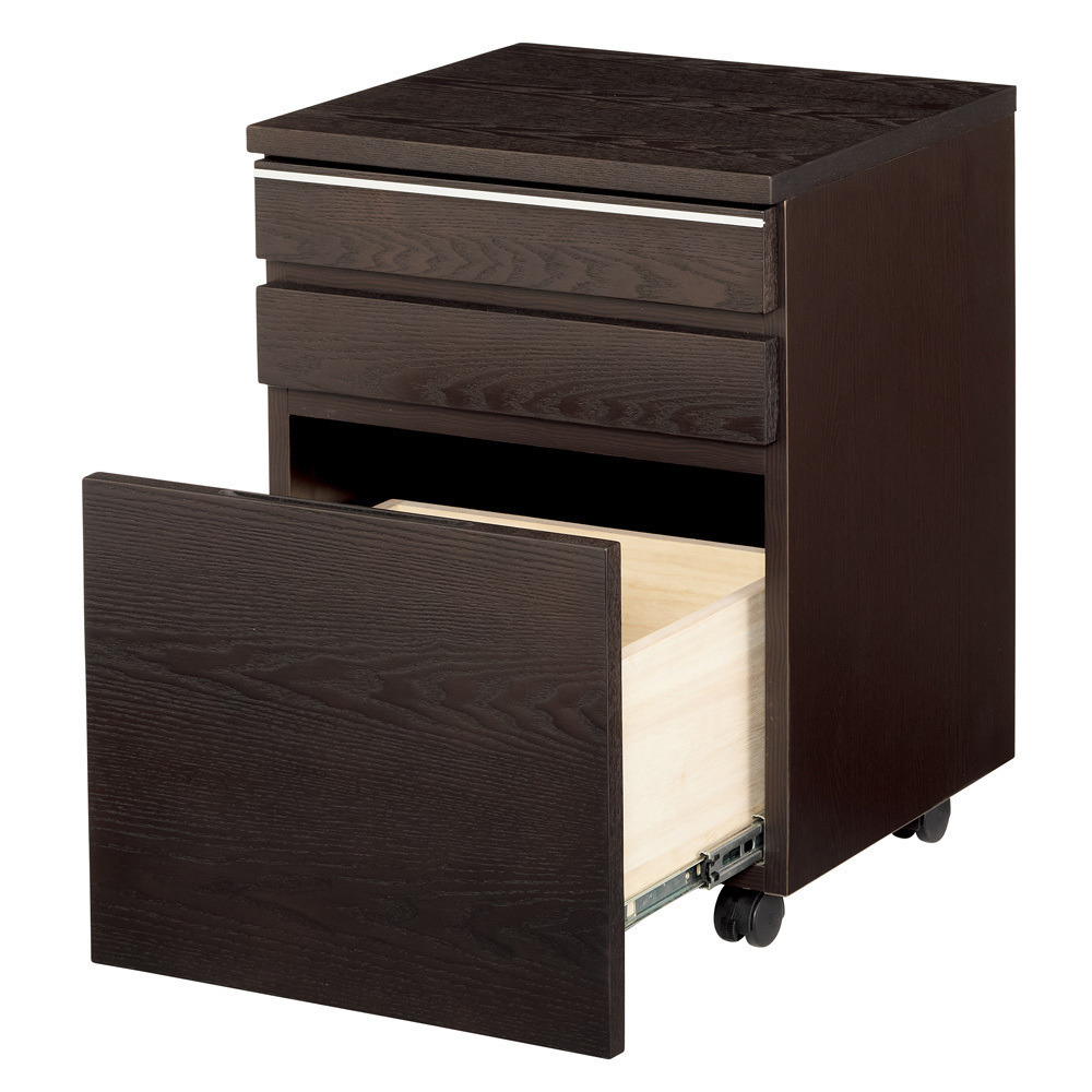 天然木アルミラインシリーズ デスクワゴン サイド 脇机 机 627104