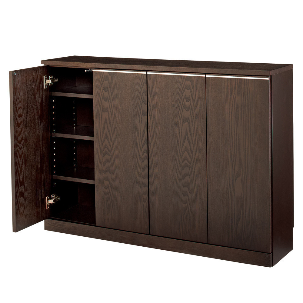 天然木アルミラインシリーズ キャビネット 4枚扉 キャビネット リビングボード リビング収納 627107