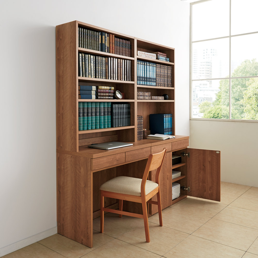 ホームライブラリーシリーズ デスク 幅60cm 高さ180cm オフィス 事務 書斎机 ホームオフィス家具 627108