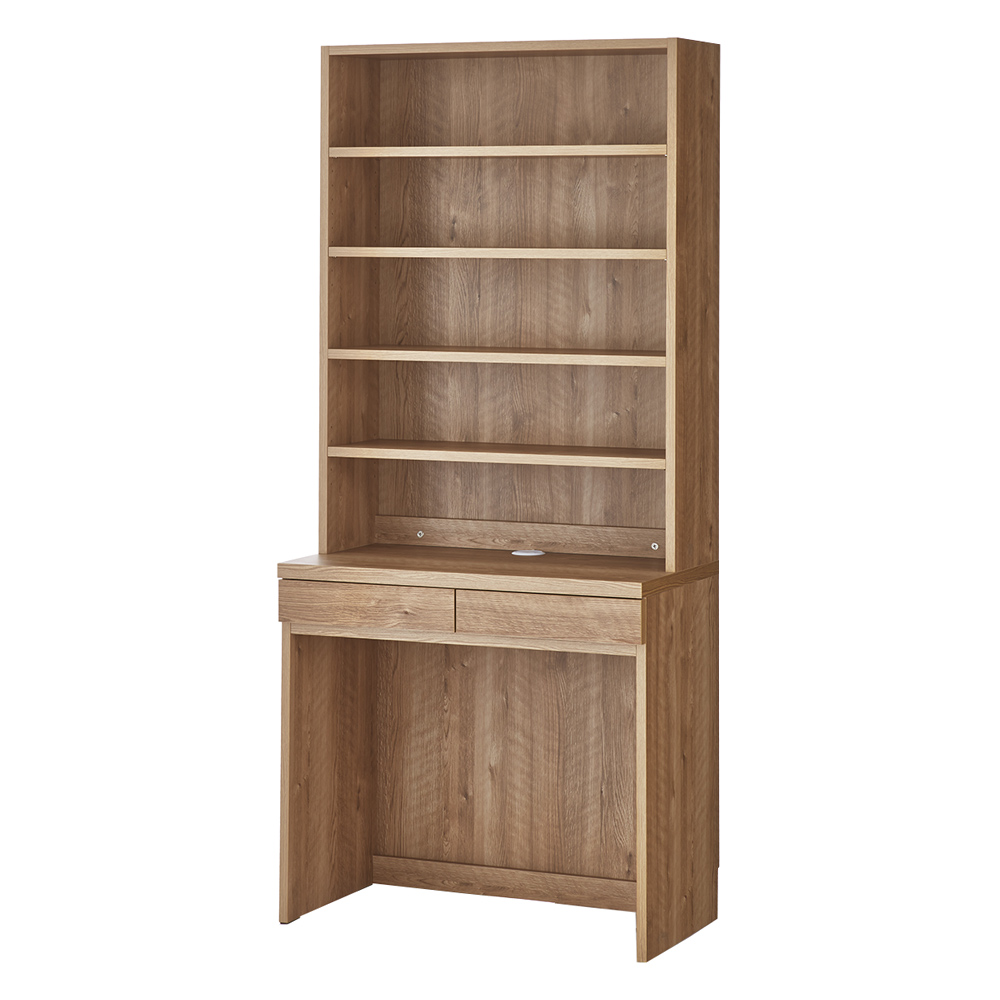 ホームライブラリーシリーズ デスク 幅80cm 高さ180cm オフィス 事務 書斎机 ホームオフィス家具 627109