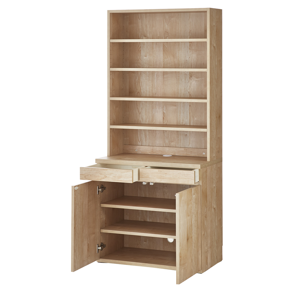 ホームライブラリーシリーズ キャビネット 幅80cm 高さ180cm オフィス 事務 書斎机 ホームオフィス家具 627111