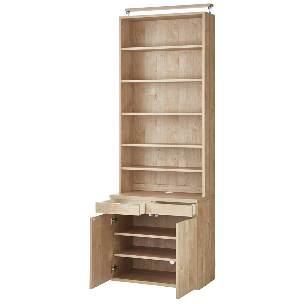 ホームライブラリーシリーズ キャビネット 幅80cm 突っ張りタイプ オフィス 事務 書斎机 ホームオフィス家具 627115