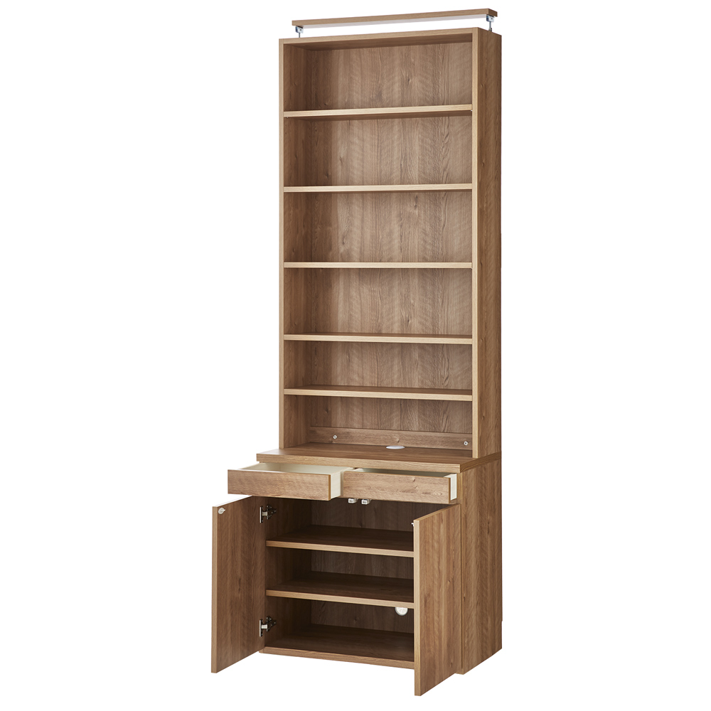 ホームライブラリーシリーズ キャビネット 幅80cm 突っ張りタイプ オフィス 事務 書斎机 ホームオフィス家具 627115