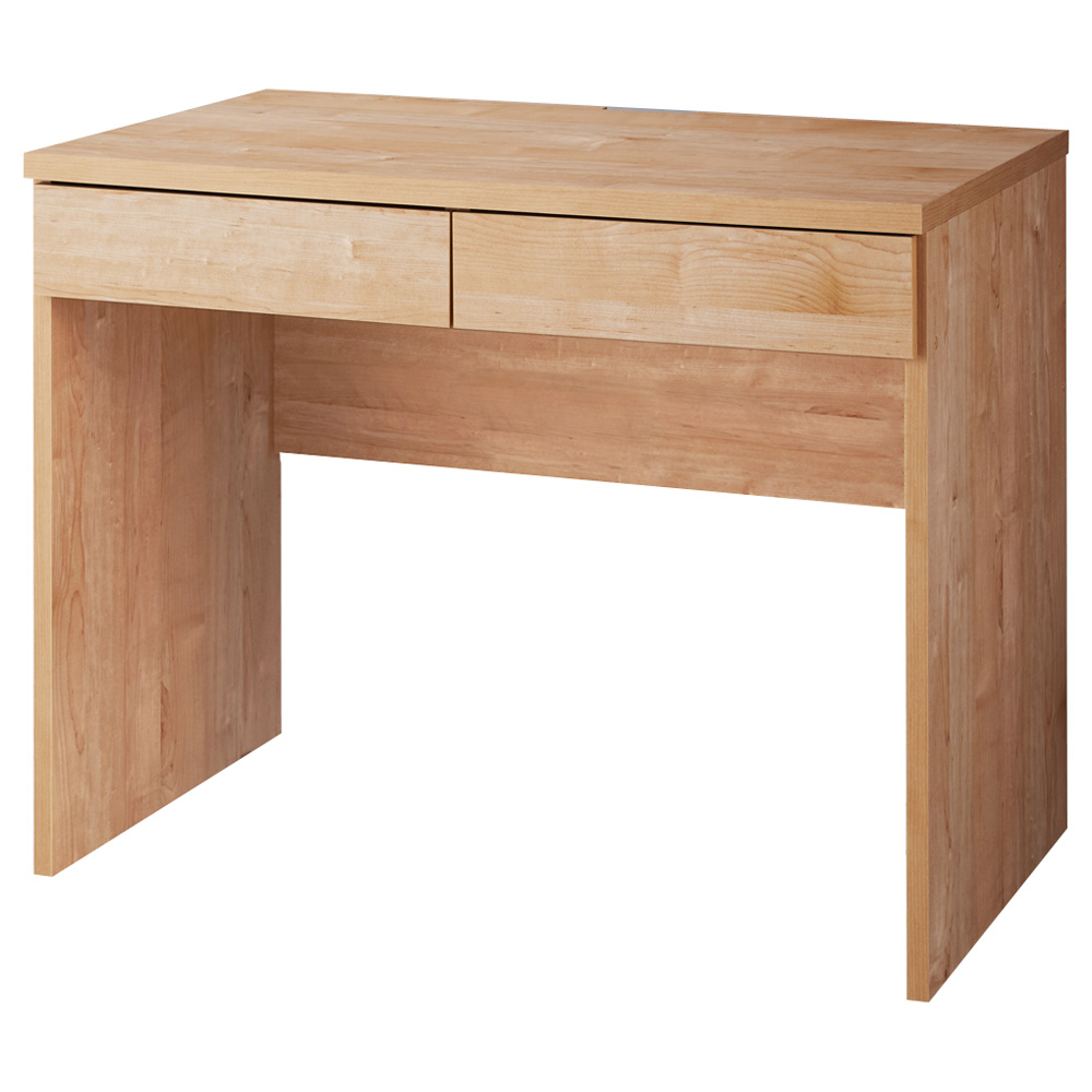 天然木調 配線すっきりデスクシリーズ デスク・幅90奥行60cm オフィス 事務 書斎机 机 627204