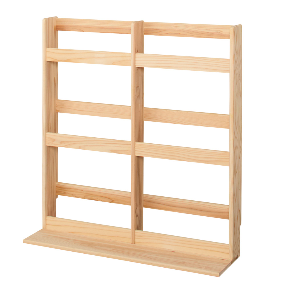 ≪幅78.5cm≫ 国産杉の収納ラックシリーズ 絵本収納ラック 絵本ラック 絵本棚 キッズ ベビー 627309