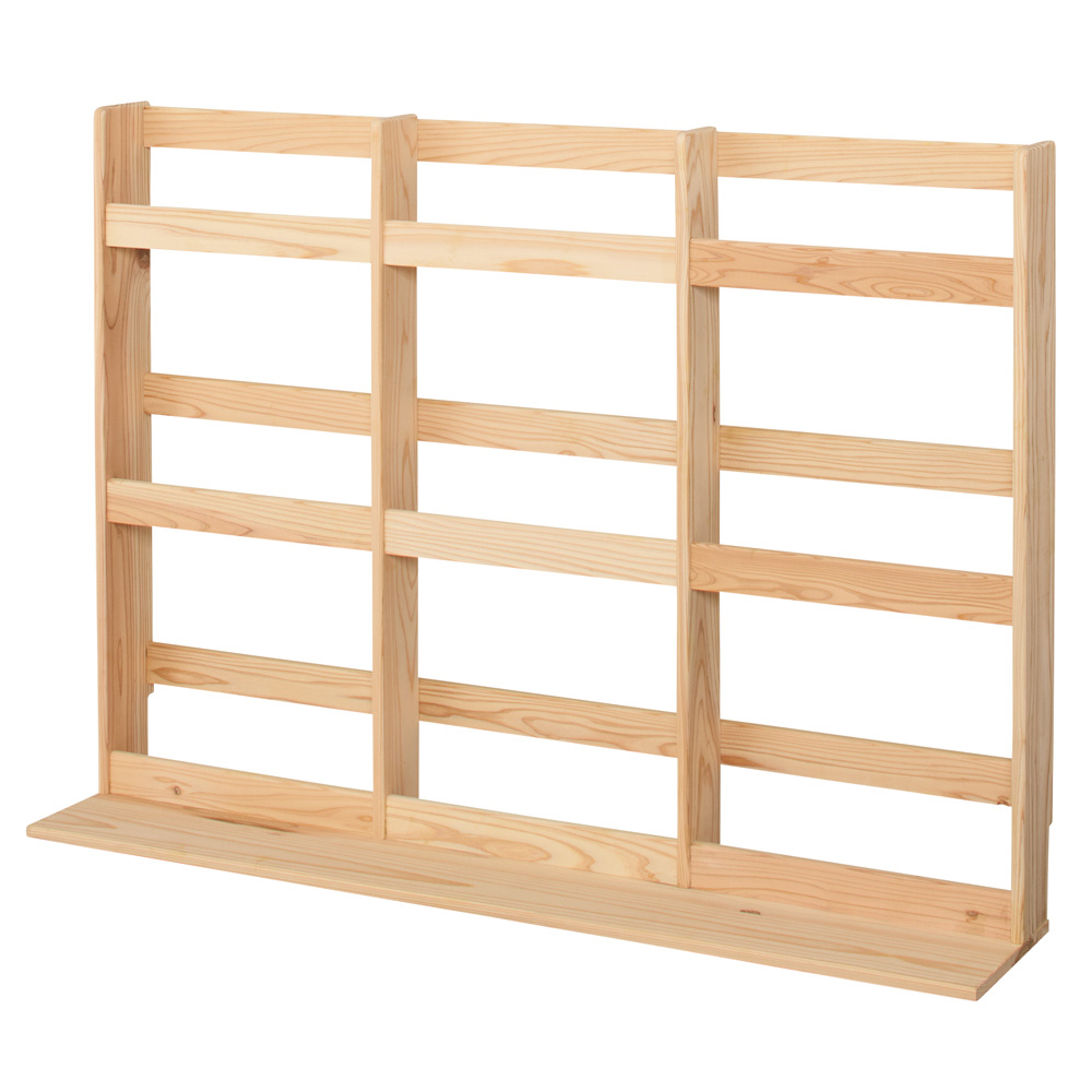 ≪幅117cm≫ 国産杉の収納ラックシリーズ 絵本収納ラック 絵本ラック 絵本棚 キッズ ベビー 627310