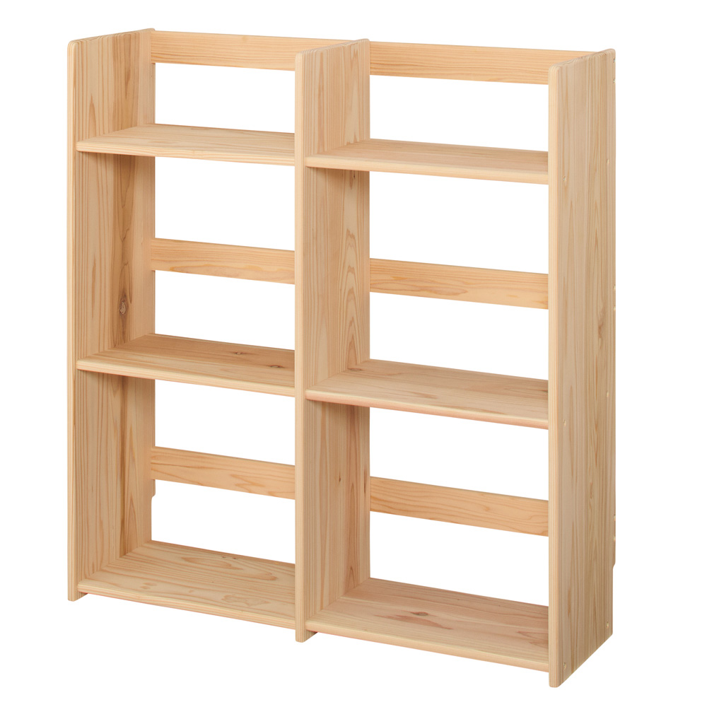 ≪幅78.5cm≫ 国産杉の収納ラックシリーズ テキスト収納ラック キッチンカウンター下収納 キッチン収納 627312