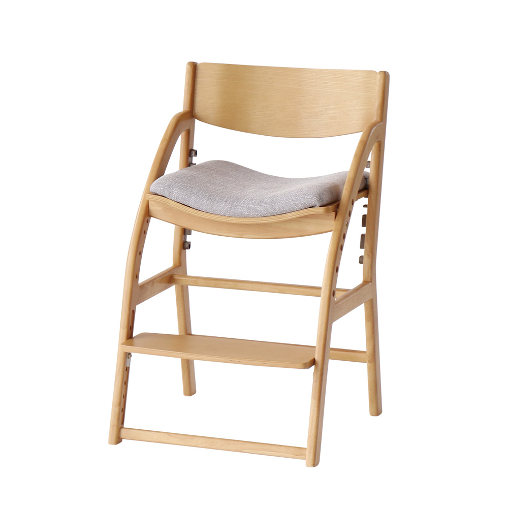 組立不要 頭のいい子を目指す子供チェア スタンダード 幅44.5cm奥行47.5cm-58cm高さ73.5cm 子供用学習椅子 キッズチェア 子供部屋 キッズ収納 家具 627315