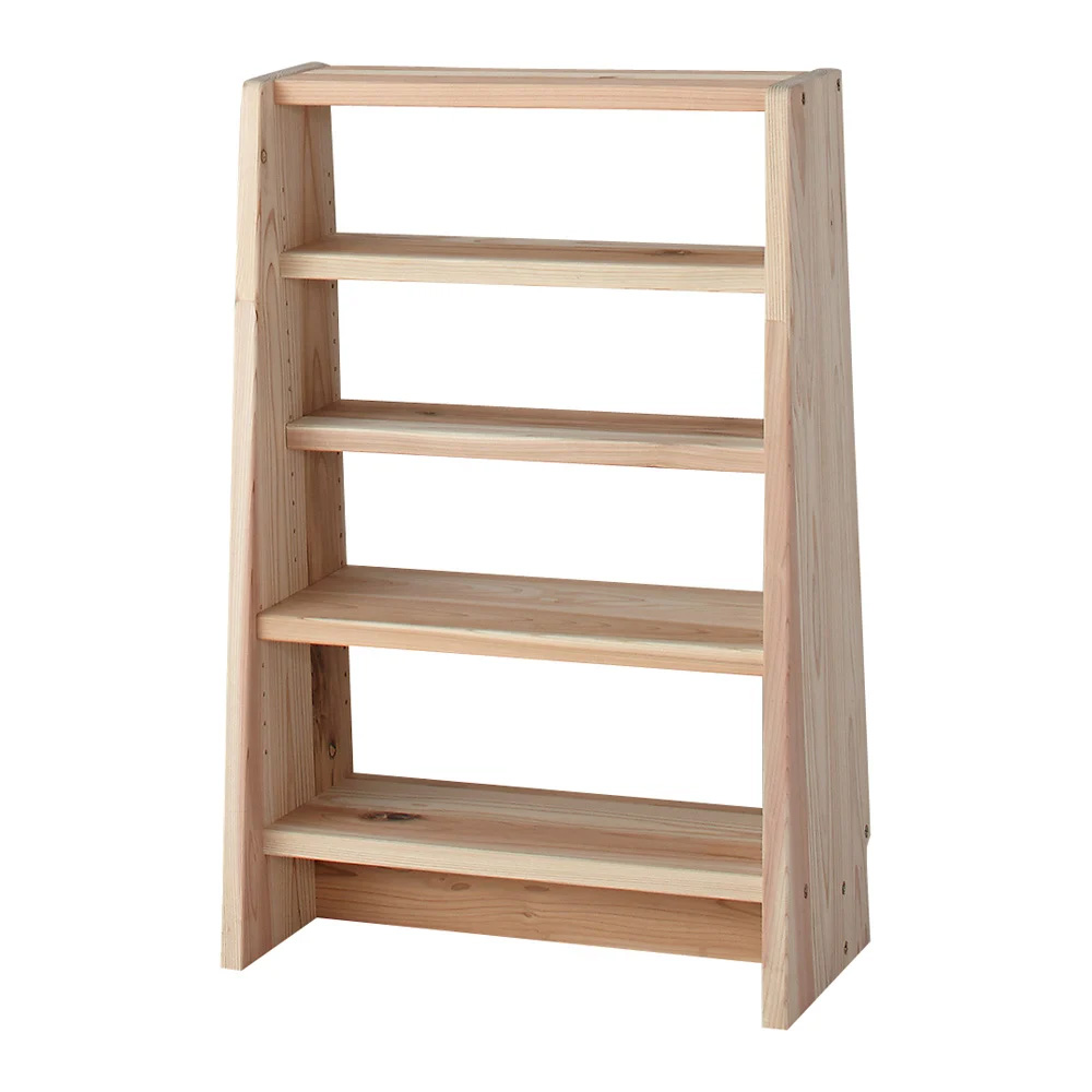 国産杉 薄型頑丈タワーシェルフ 幅60cm高さ89.5cm キッチンカウンター下収納 キッチン収納 627415