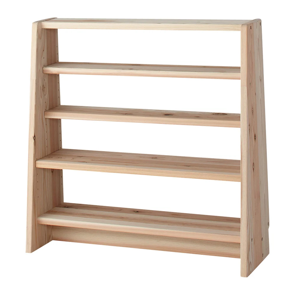 国産杉 薄型頑丈タワーシェルフ 幅90cm高さ89.5cm キッチンカウンター下収納 キッチン収納 627417