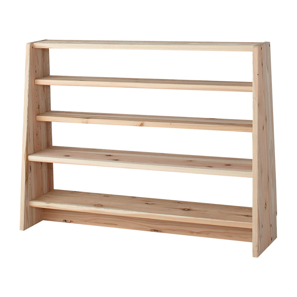 国産杉 薄型頑丈タワーシェルフ 幅120cm高さ89.5cm キッチンカウンター下収納 キッチン収納 627419