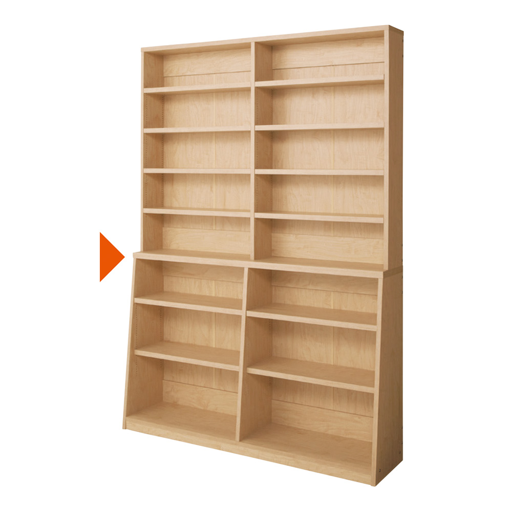 ≪幅150cm高さ168.5cm≫ 脚元安定1cmピッチ棚板頑丈薄型書棚 高さ168.5cm 本棚 ブックシェルフ 書棚 ラック シェルフ 627512