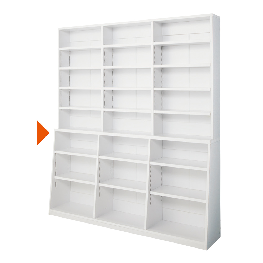 ≪幅150cm高さ168.5cm≫ 脚元安定1cmピッチ棚板頑丈薄型書棚 高さ168.5cm 本棚 ブックシェルフ 書棚 ラック シェルフ 627512