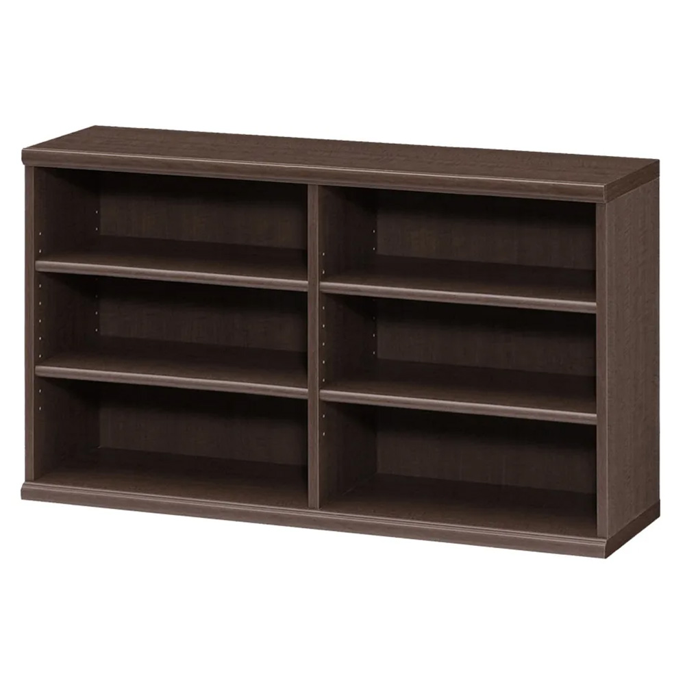 棚位置が全て選べるオープン本棚 幅116.5cm高さ60cm 本棚 ブックシェルフ 書棚 ラック シェルフ 627605