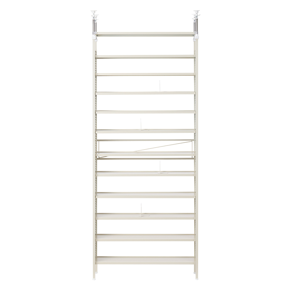 たっぷり収納!スチールラック 突っ張り式 コミック用 幅91.5cm 突っ張り収納 ラック 本棚 シェルフ 627834