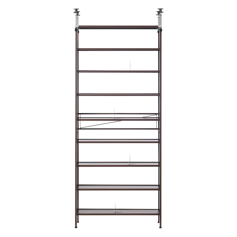 たっぷり収納!スチールラック 突っ張り式 CD用 幅91.5cm 突っ張り収納 ラック 本棚 シェルフ 627836