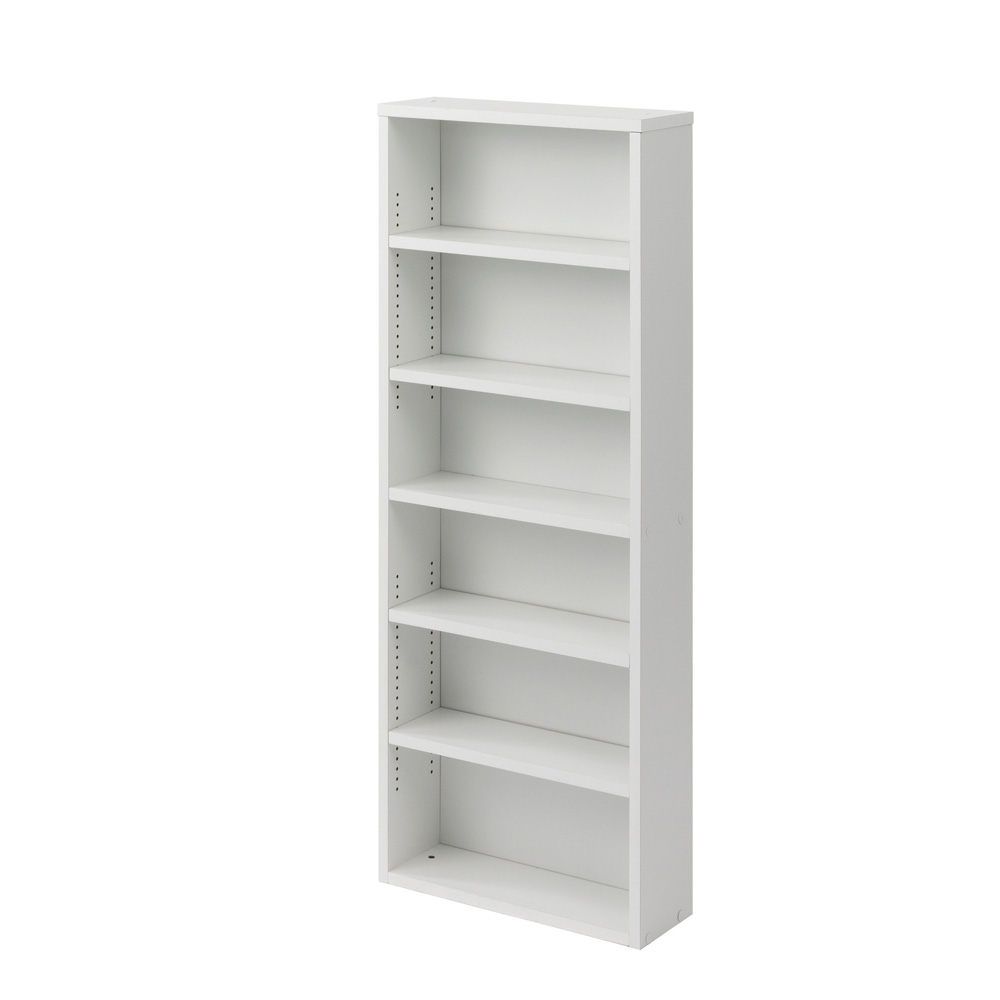 細かな棚調節で効率収納できる スマート薄型本棚 ロータイプ 高さ117cm幅45cm奥行15cm コミックラック 本棚 ラック シェルフ 627838