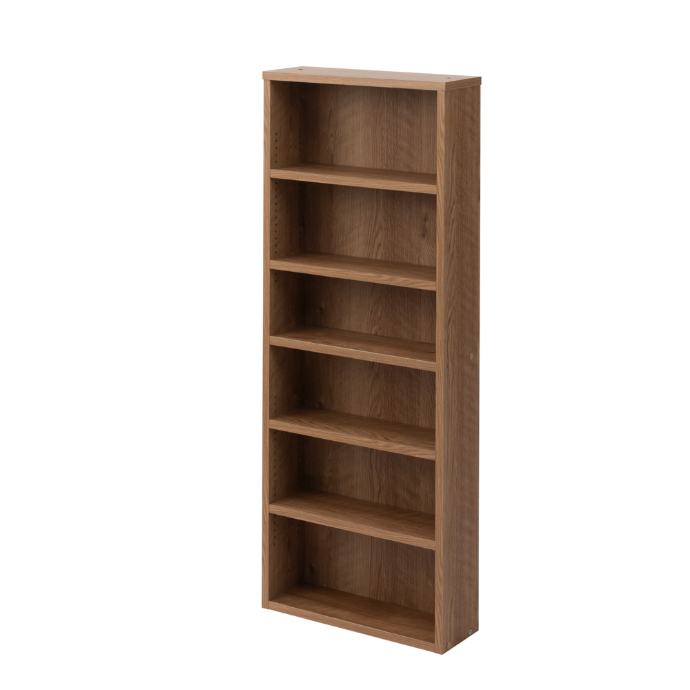 細かな棚調節で効率収納できる スマート薄型本棚 ロータイプ 高さ117cm幅45cm奥行15cm コミックラック 本棚 ラック シェルフ 627838