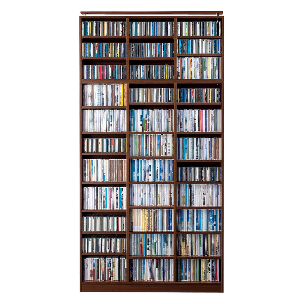 天井突っ張り式壁面ラック オープンタイプ上置き付き 幅120.5奥行30本体高さ235cm 突っ張り収納 ラック 本棚 シェルフ 628006