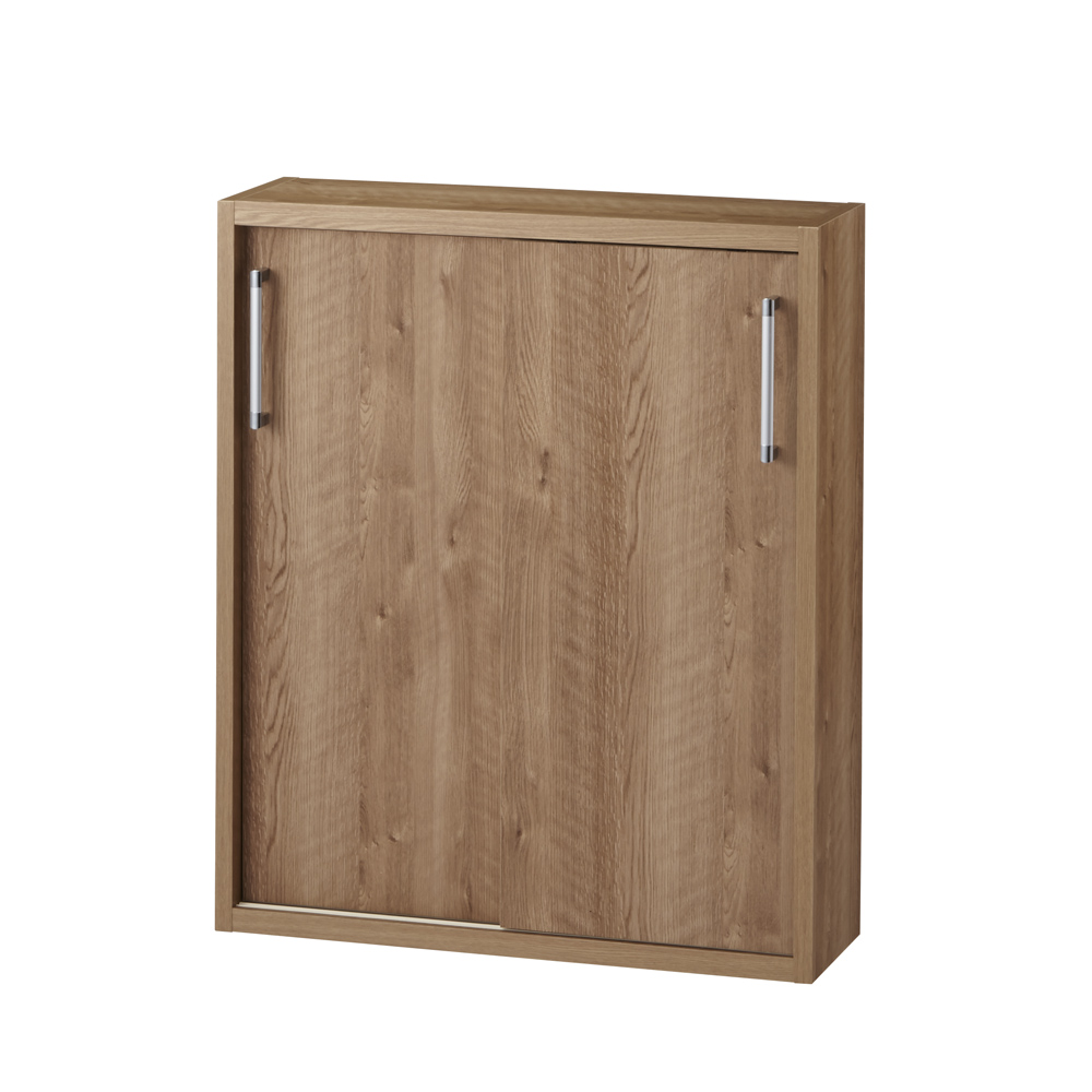 天然木調引き戸本棚 ロータイプ 幅78奥行25cm CD DVDラック 本棚 ラック シェルフ 628013