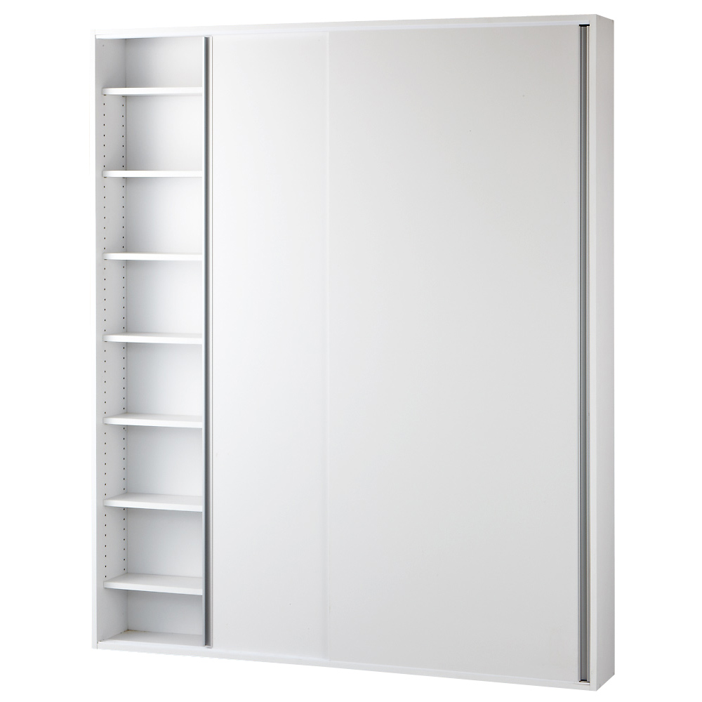 光沢仕様 引き戸壁面収納本棚 幅150奥行21高さ180cm CD DVDラック 本棚 ラック シェルフ 628023