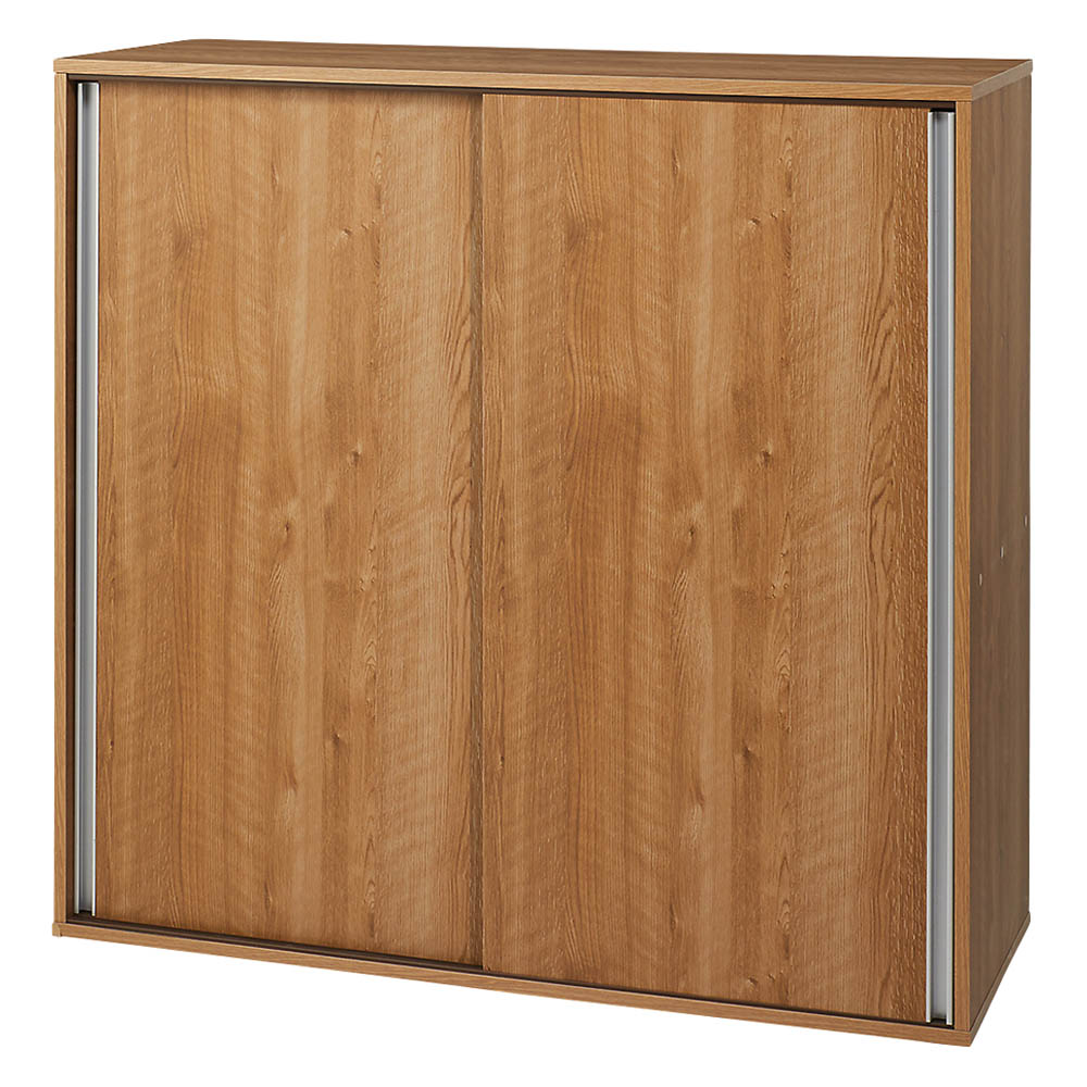 大量収納が自慢の引き戸式本棚 幅120本体高さ114cm 奥行40cm CD DVDラック 本棚 ラック シェルフ 628034