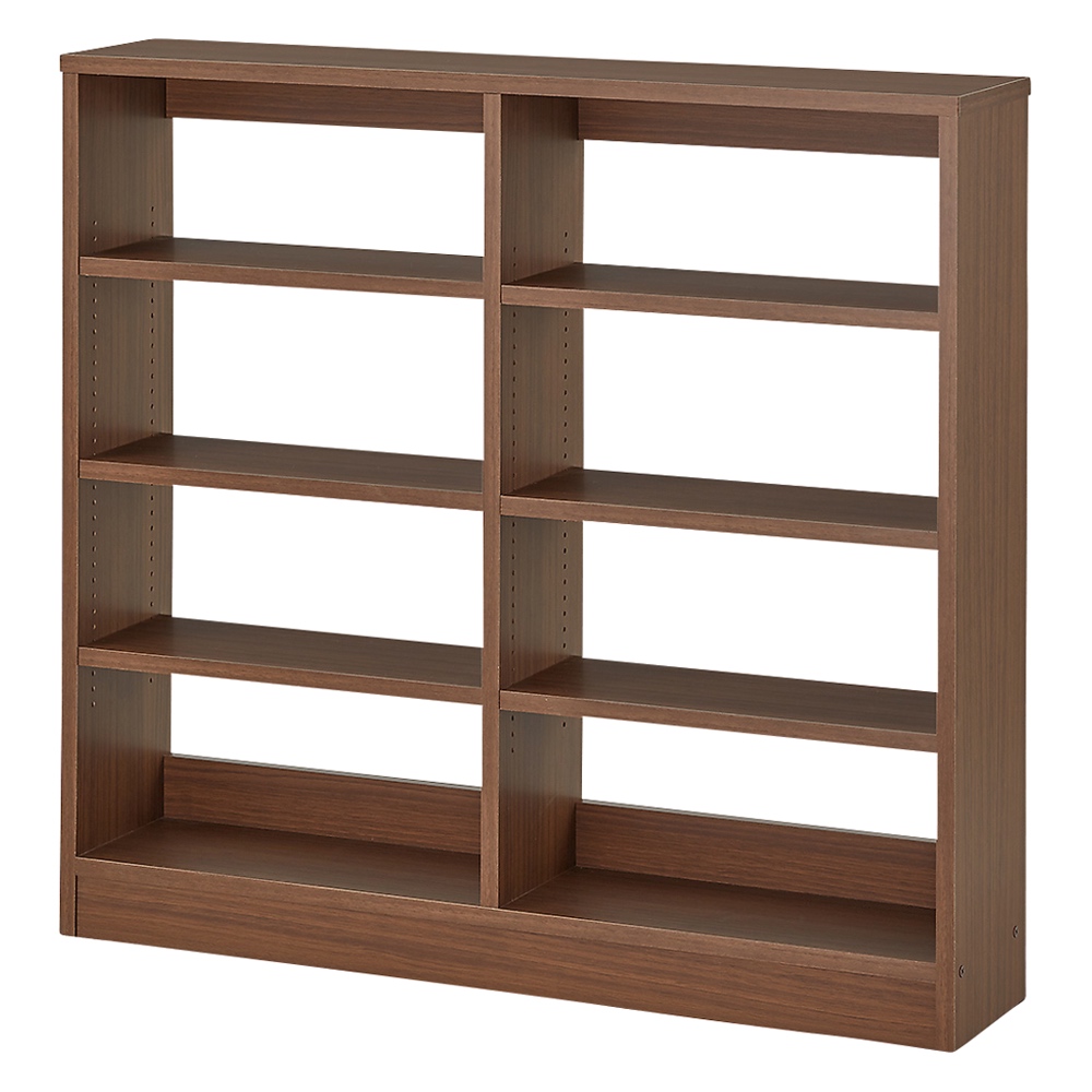 奥行き選べる背板オープン腰高本棚 幅90奥行20cm 本棚 ブックシェルフ 書棚 ラック シェルフ 628133