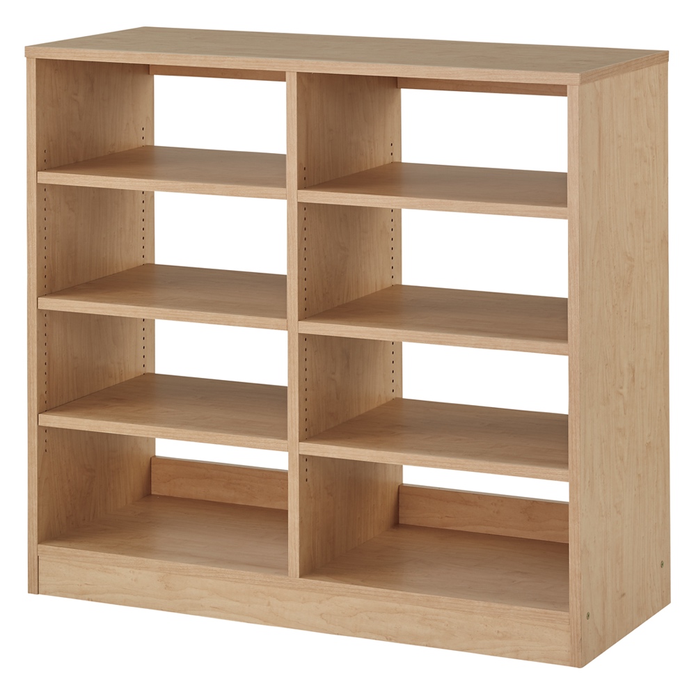 奥行き選べる背板オープン腰高本棚 幅90奥行40cm キッチンカウンター下収納 キッチン収納 628135