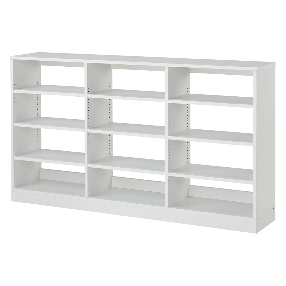 奥行き選べる背板オープン腰高本棚 幅150奥行20cm 本棚 ブックシェルフ 書棚 ラック シェルフ 628139