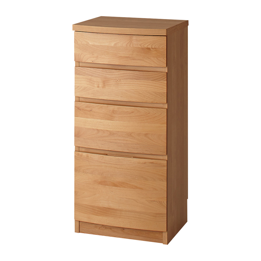 アルダー天然木 アールデザインブックシェルフ 引き出し 幅41.5cm 本棚 ブックシェルフ 書棚 ラック シェルフ 628154