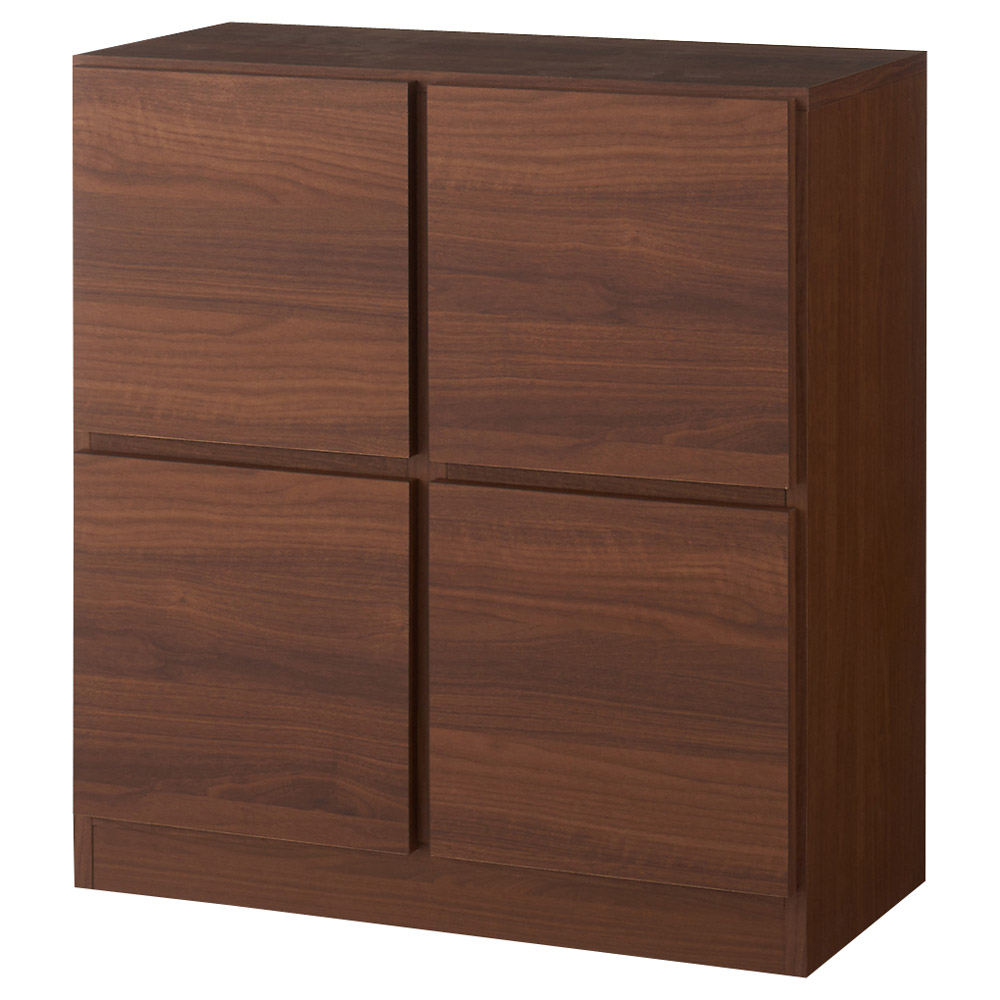 スクエアリビングキャビネット 2段扉 キャビネット リビングボード リビング収納 628217