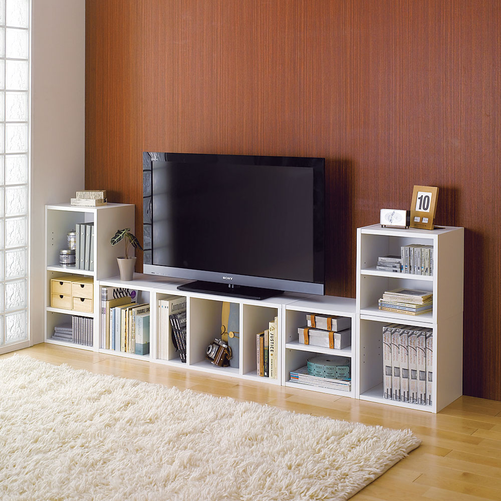 【お得な6個セット】組み合わせ自在なシステムボックス ユニットシェルフ リビング収納 628223