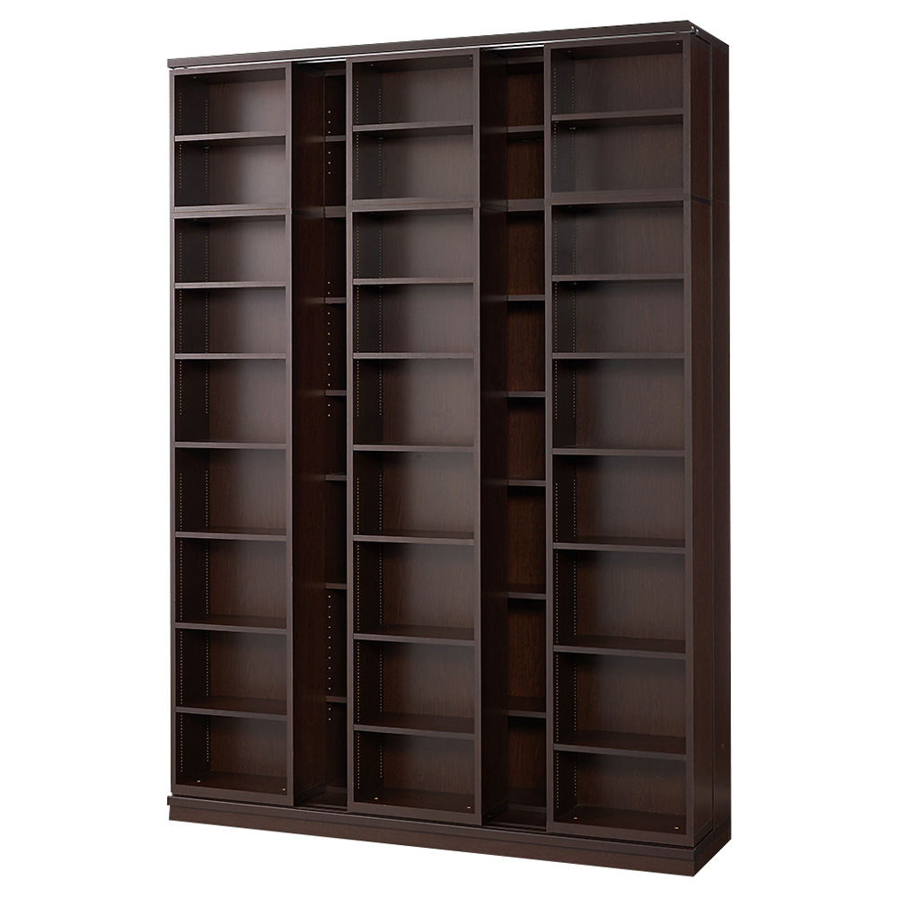 本格仕様 快適スライド書棚 オープン・上置き付き 4列 コミックラック 本棚 ラック シェルフ 628256