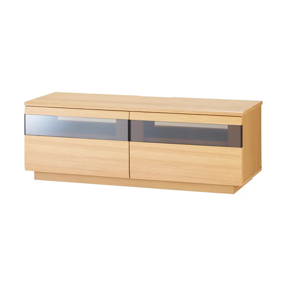 テレビ台 幅120高さ42cm 【オーク材アールデザインシリーズ】 ローボード テレビ台 テレビボード 628416