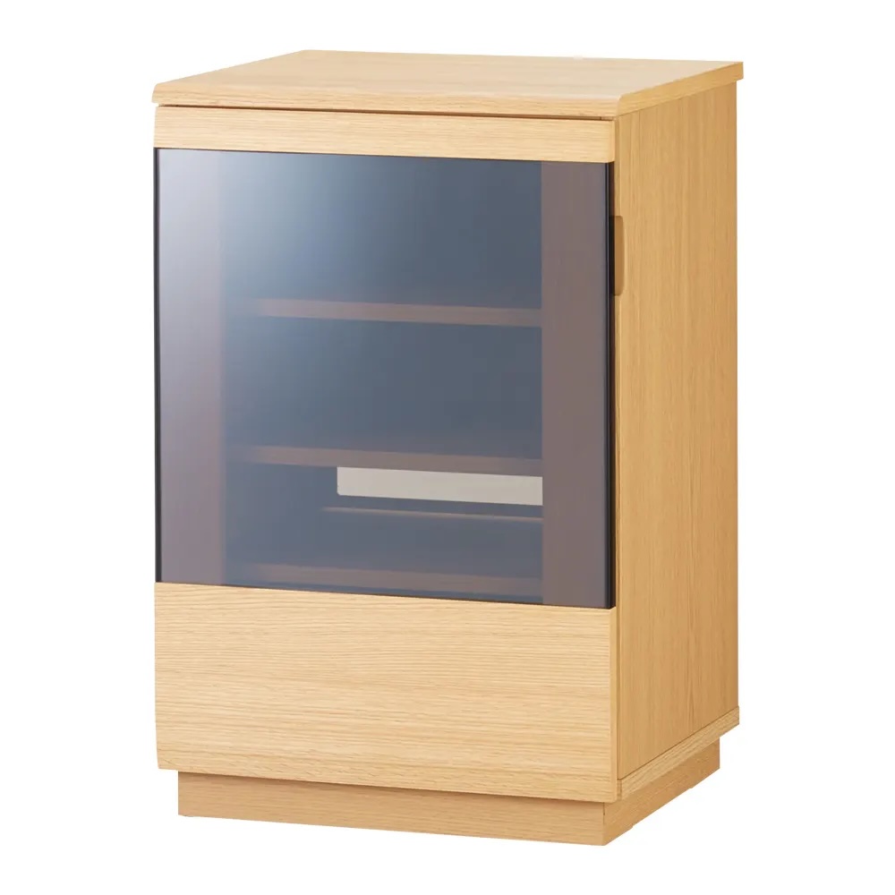 オーク材アールデザインシリーズ サイドボード 幅50cm(左開き) キャビネット リビングボード リビング収納 628422