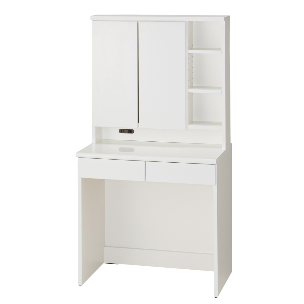 ドレッサー兼用デスク 幅75.5cm奥行45cm オフィス 事務 書斎机 机 628523