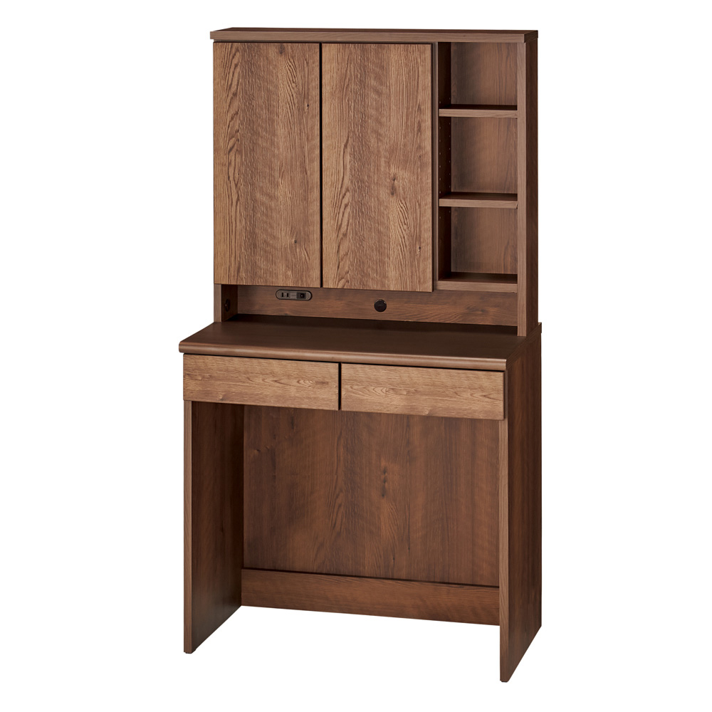 ドレッサー兼用デスク 幅75.5cm奥行45cm オフィス 事務 書斎机 机 628523