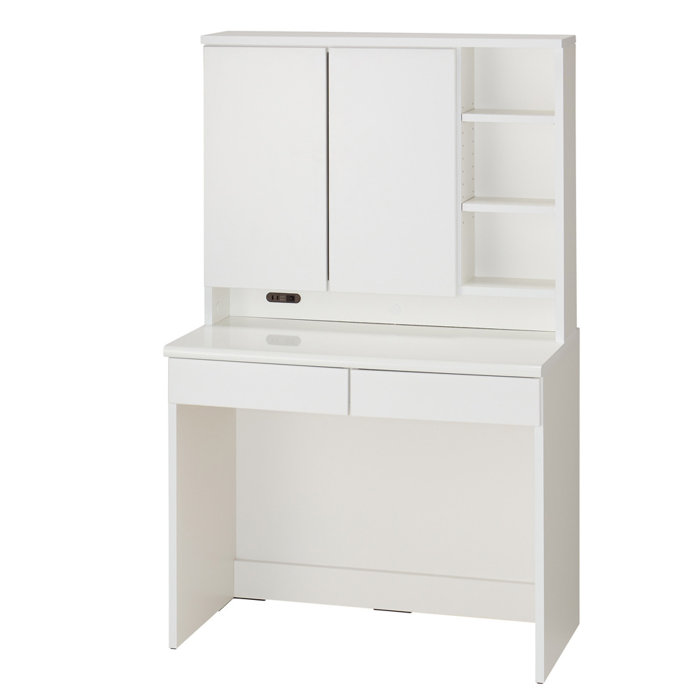 ドレッサー兼用デスク 幅89.5cm奥行45cm オフィス 事務 書斎机 机 628524