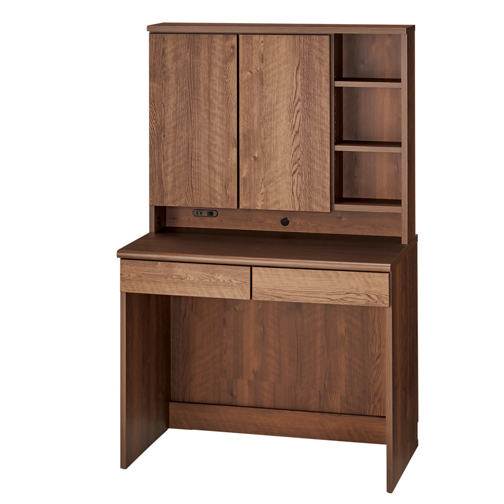 ドレッサー兼用デスク 幅89.5cm奥行45cm オフィス 事務 書斎机 机 628524