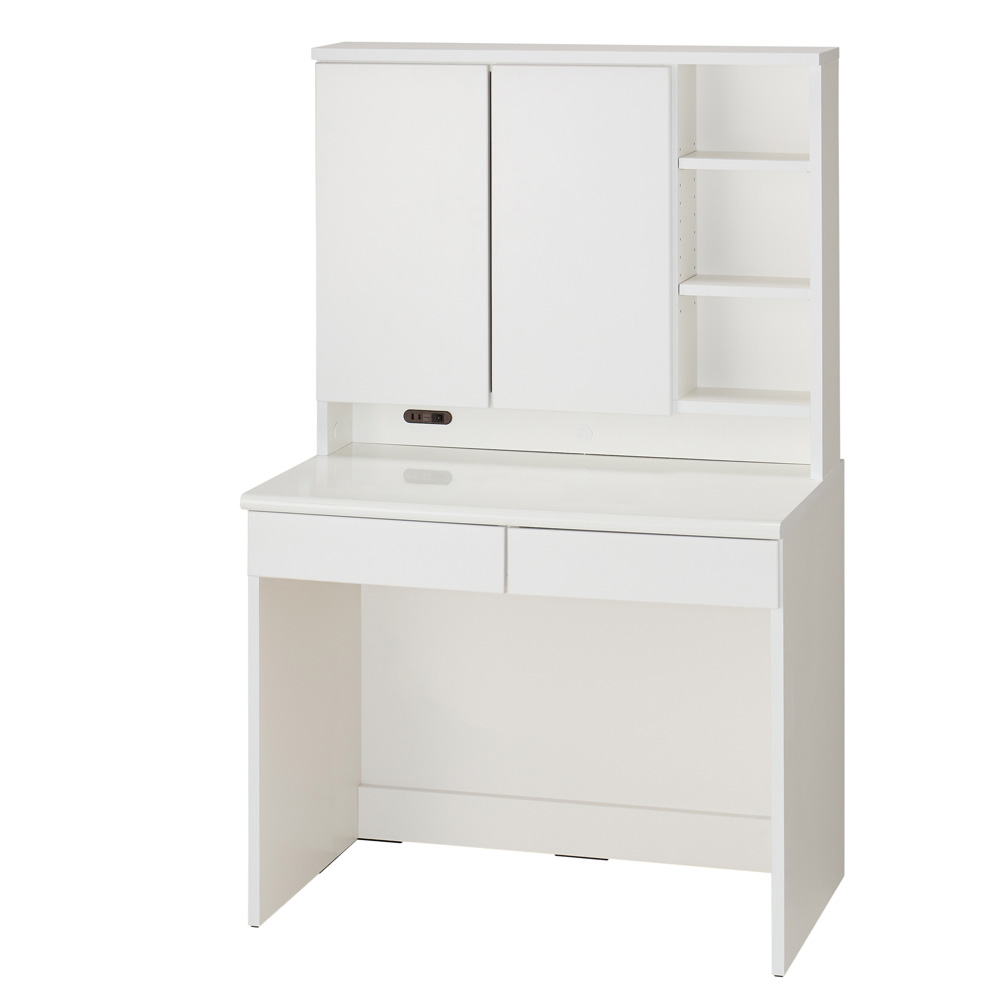 ドレッサー兼用デスク 幅89.5cm奥行56cm オフィス 事務 書斎机 机 628526