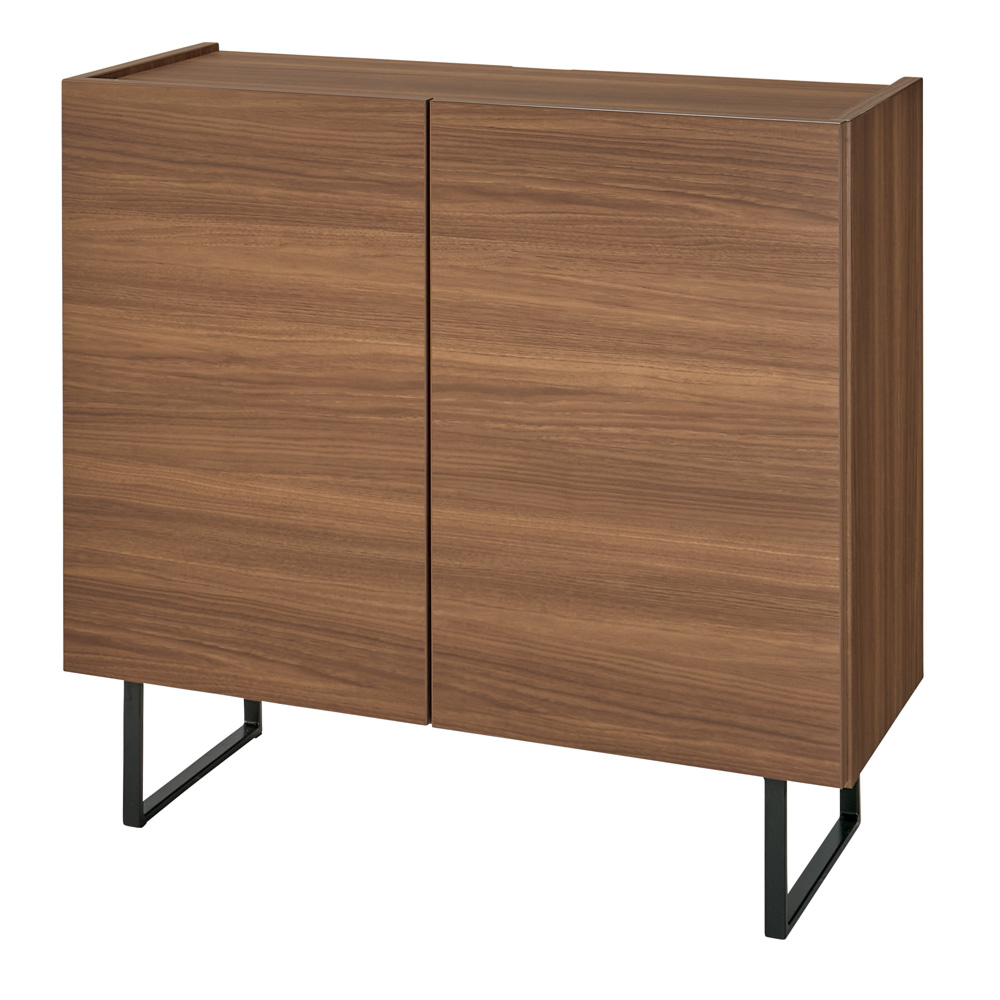 段違い棚のディスプレイキャビネット 板戸タイプ 幅80cm キャビネット リビングボード リビング収納 628643