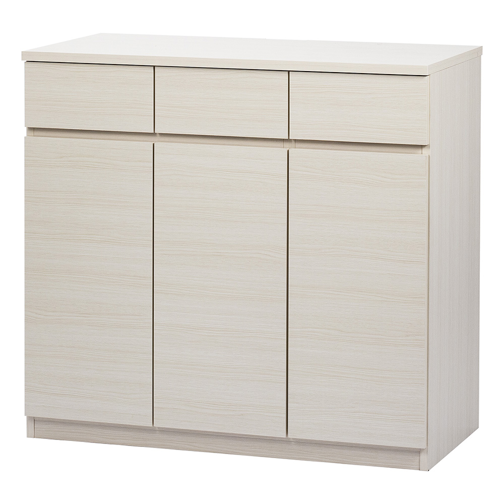 テレワークにも最適 北欧スタイルリビング収納シリーズ 3枚扉タイプ 幅90cm キャビネット リビングボード リビング収納 628704