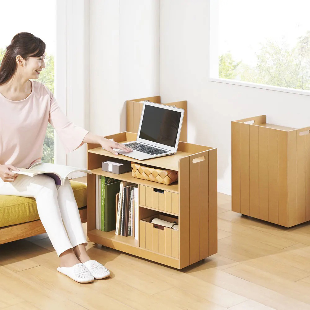 隠せるリビング整理ワゴン 収納タイプ 幅40cm 収納ボックス 小物収納 フリーボックス 628706